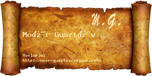 Moór Gusztáv névjegykártya