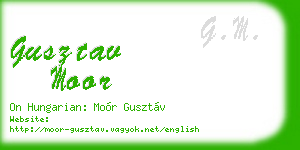 gusztav moor business card
