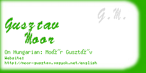 gusztav moor business card